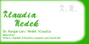 klaudia medek business card